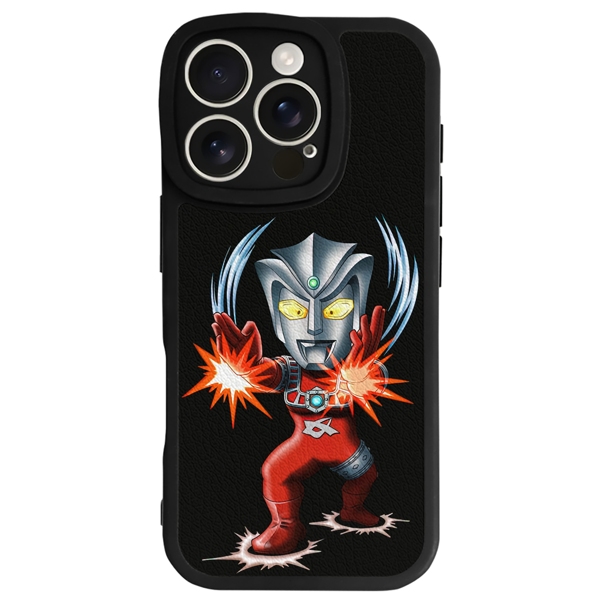 （画像用） ウルトラマン Ultraman 【iPhone 16シリーズ対応】シリコンスマホケース（レザー調） 材質：シリコン
